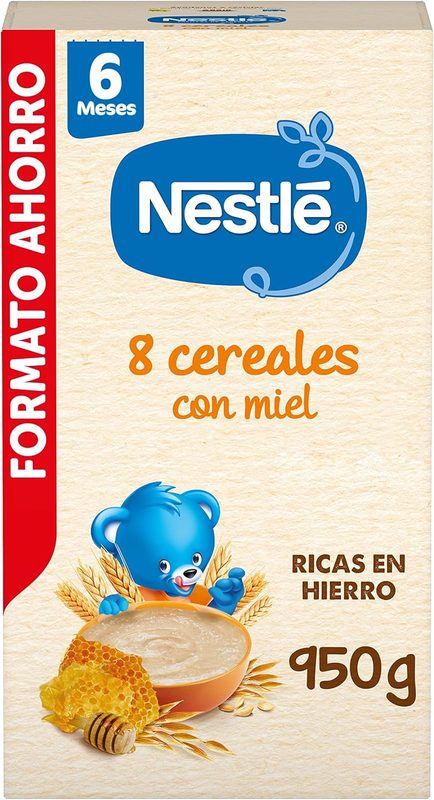 Nestlé papilla 8 cereales con miel · 950 g